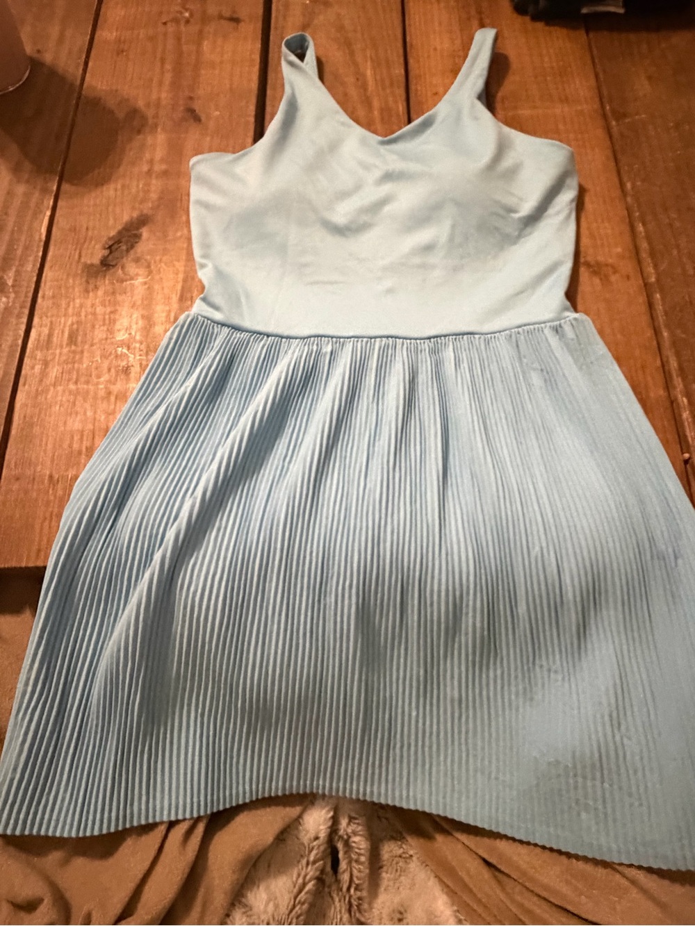 all in motion Light Blue Pleated Tank Dress
